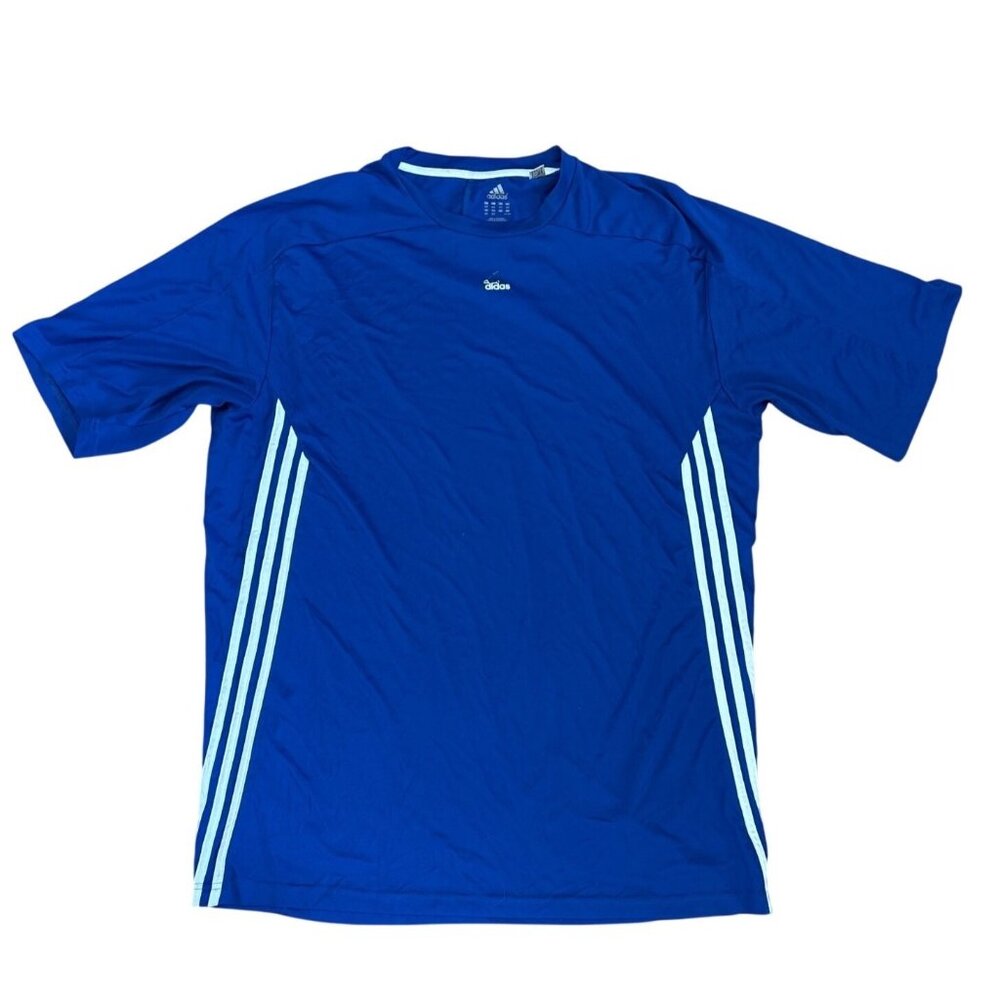 Adidas Tiro24 Jersey Shirt Mens Medium Blue White Soccer Polyester